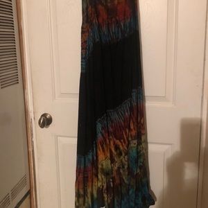 Tie dye hippie dress